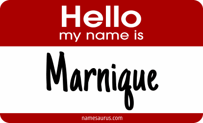 Hello my name is Marnique png download