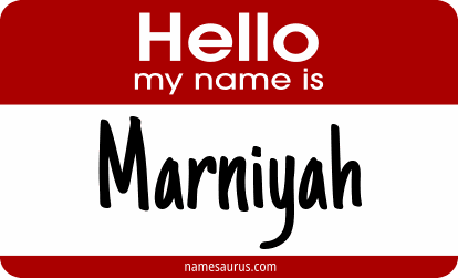 Hello my name is Marniyah png download