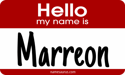 Hello my name is Marreon png download