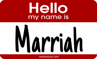 Hello my name is Marriah png download