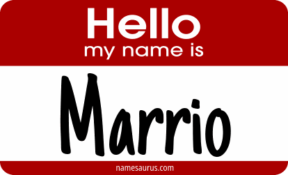 Hello my name is Marrio png download