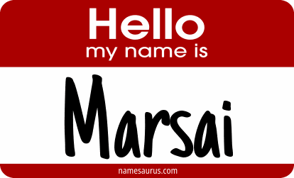 Hello my name is Marsai png download
