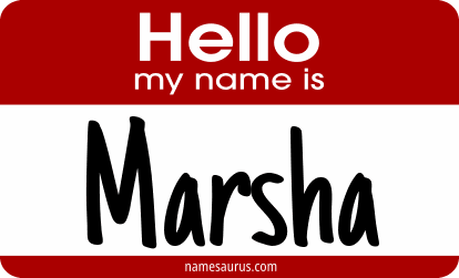 Hello my name is Marsha png download