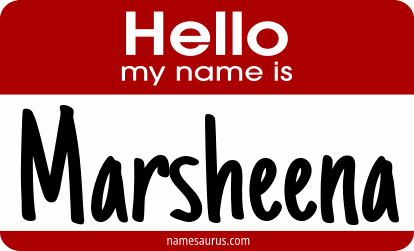 Hello my name is Marsheena png download