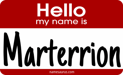 Hello my name is Marterrion png download