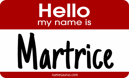 Hello my name is Martrice png download