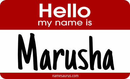 Hello my name is Marusha png download