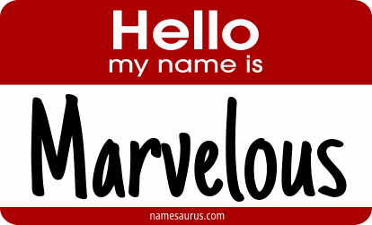 Hello my name is Marvelous png download