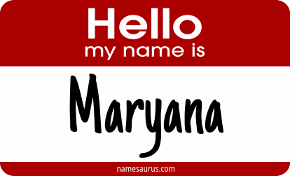 Hello my name is Maryana png download