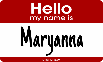 Hello my name is Maryanna png download