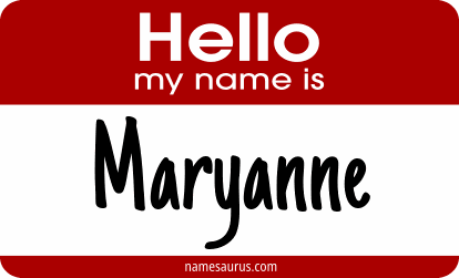 Hello my name is Maryanne png download