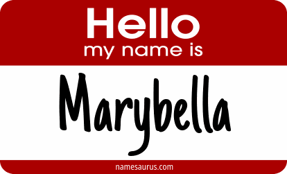 Hello my name is Marybella png download