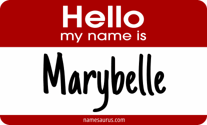 Hello my name is Marybelle png download