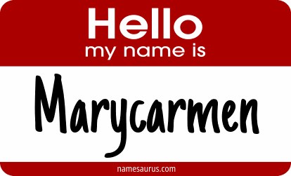 Hello my name is Marycarmen png download