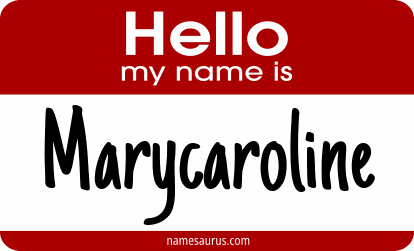 Hello my name is Marycaroline png download