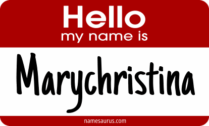 Hello my name is Marychristina png download