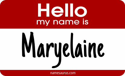 Hello my name is Maryelaine png download
