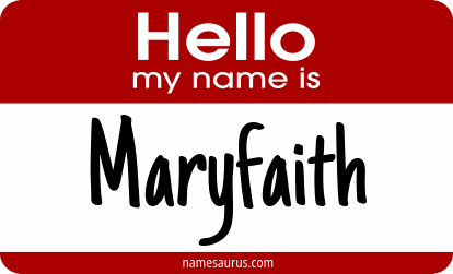 Hello my name is Maryfaith png download