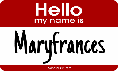 Hello my name is Maryfrances png download