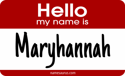 Hello my name is Maryhannah png download