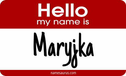 Hello my name is Maryjka png download