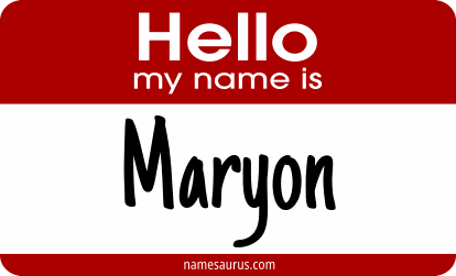 Hello my name is Maryon png download