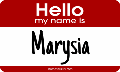 Hello my name is Marysia png download
