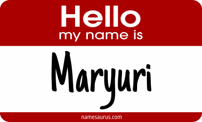 Hello my name is Maryuri png download