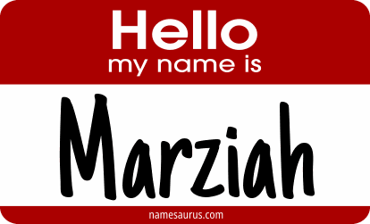 Hello my name is Marziah png download