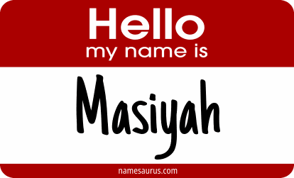 Hello my name is Masiyah png download
