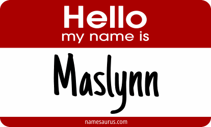 Hello my name is Maslynn png download