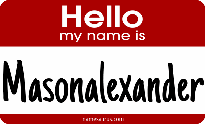 Hello my name is Masonalexander png download