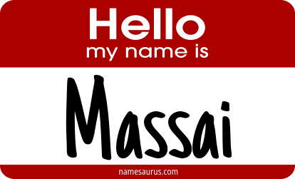 Hello my name is Massai png download
