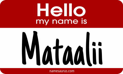 Hello my name is Mataalii png download