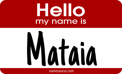Hello my name is Mataia png download