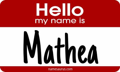Hello my name is Mathea png download