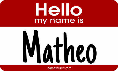 Hello my name is Matheo png download