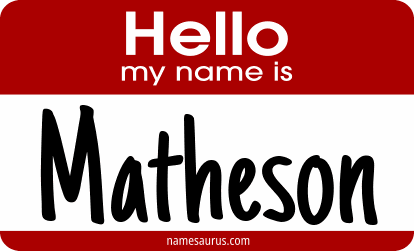 Hello my name is Matheson png download