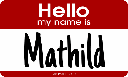 Hello my name is Mathild png download