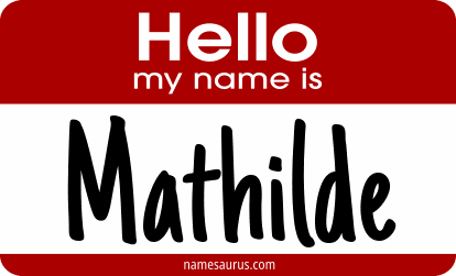 Hello my name is Mathilde png download