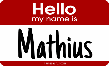 Hello my name is Mathius png download