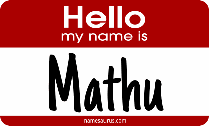 Hello my name is Mathu png download