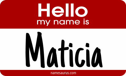 Hello my name is Maticia png download