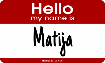 Hello my name is Matija png download