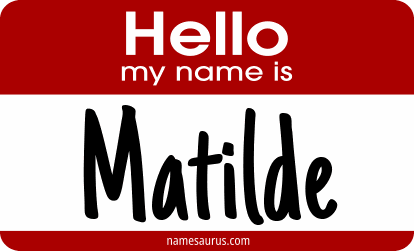 Hello my name is Matilde png download