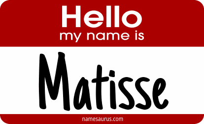 Hello my name is Matisse png download