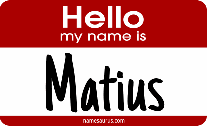 Hello my name is Matius png download