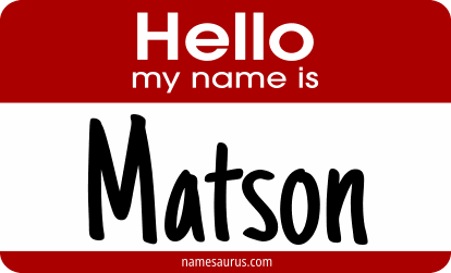 Hello my name is Matson png download