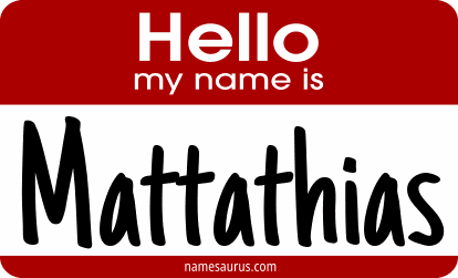Hello my name is Mattathias png download