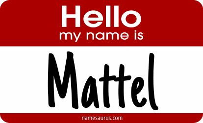 Hello my name is Mattel png download